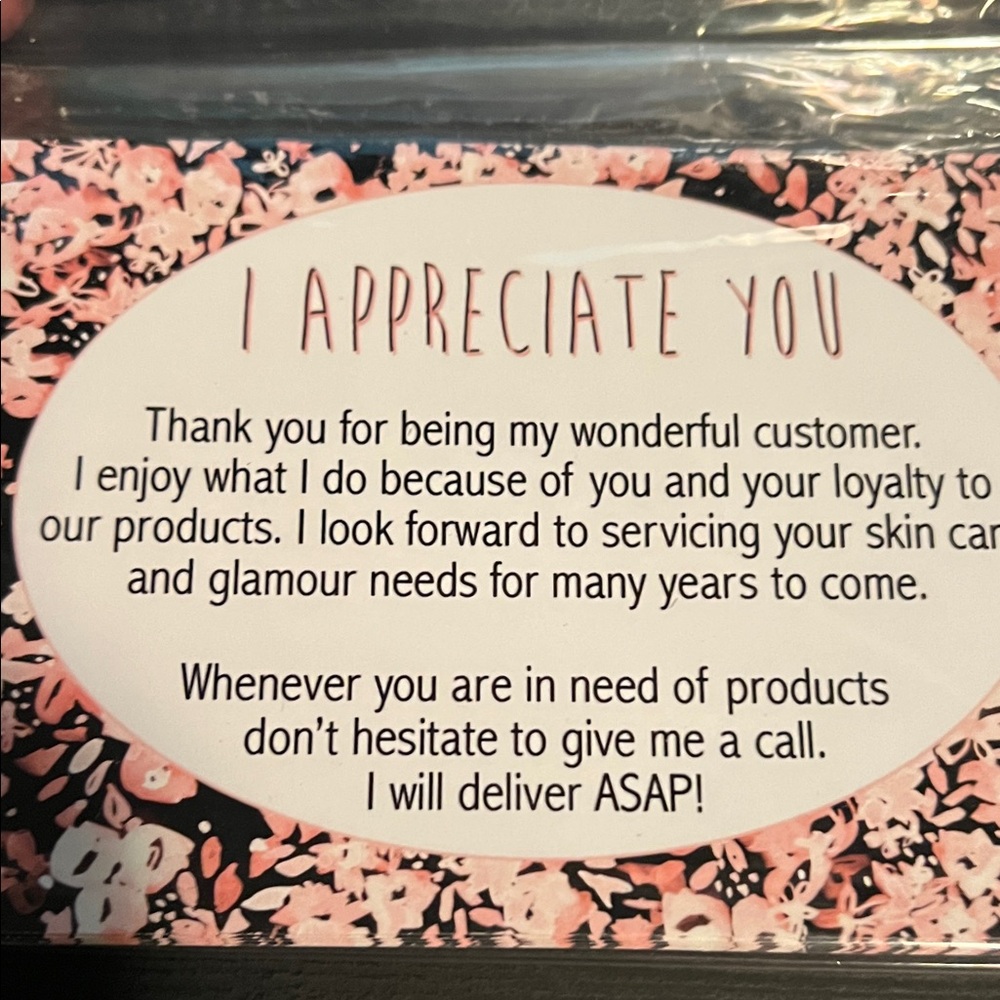 25ct Floral Border Thank You Note Cards - Pink & Black - Picture 4 of 5